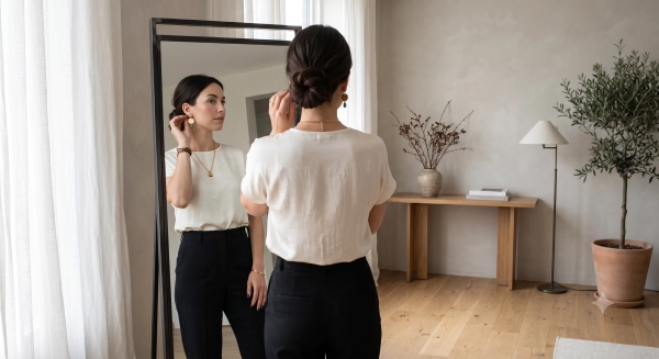 Styling jewelry for face shape with balanced earrings and necklaces