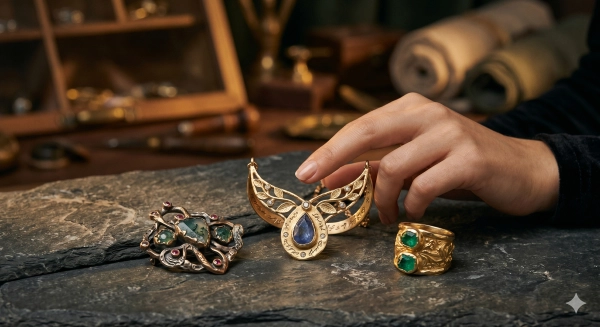 Custom statement jewelry handcrafted in Edmonton showcasing meaningful personalized design by Mark Katzeff Designs