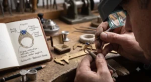 Mark Katzeff Designs heirloom jewellery restoration showcasing the careful revival of a treasured vintage family ring.