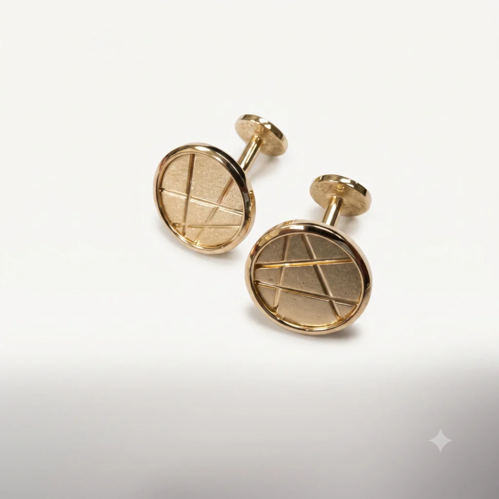 Round Gold Cufflinks​