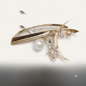 customized pearl brooch