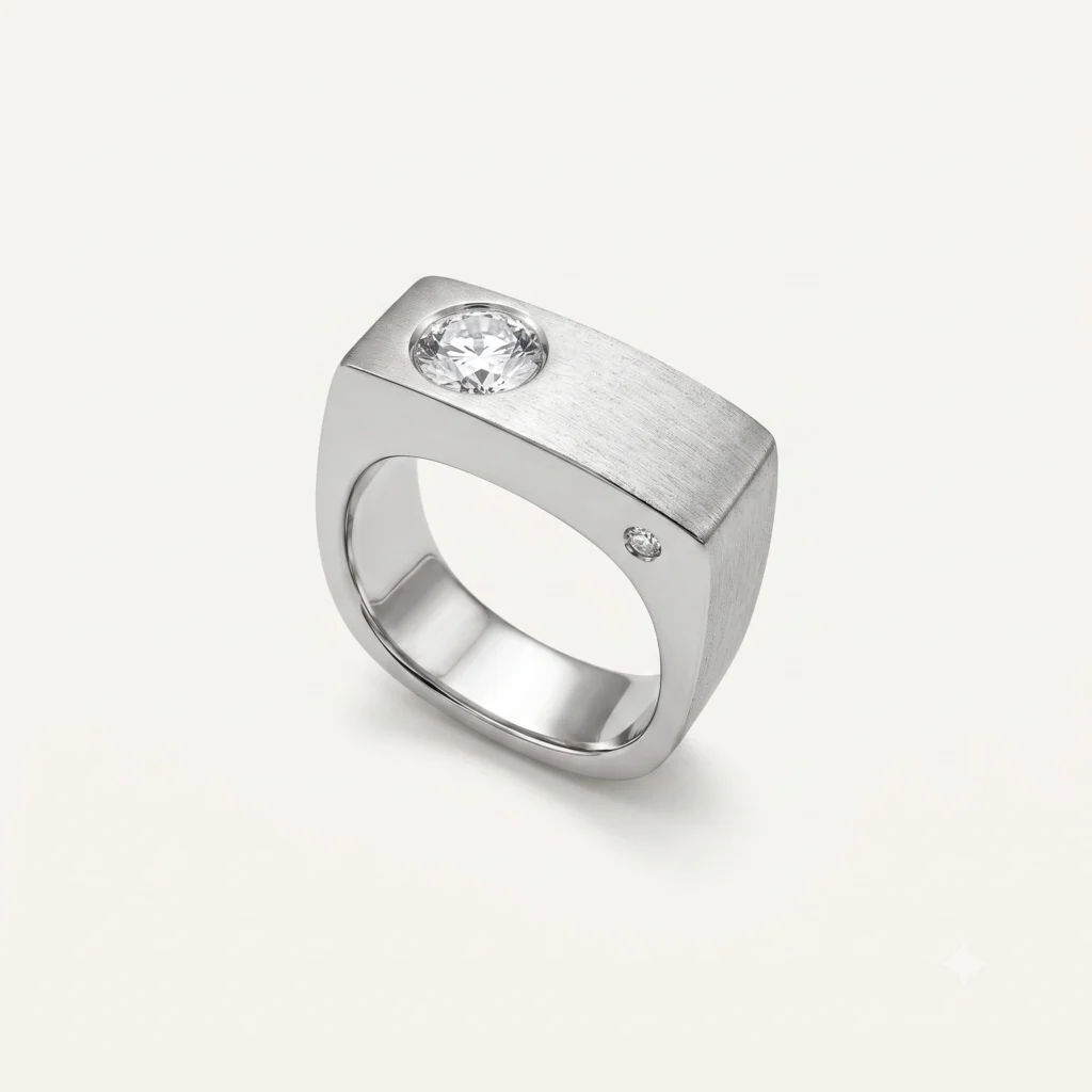 brushed square ring