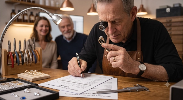 Jewellery Insurance Claims expert assistance from a trusted goldsmith serving clients with professional jewellery restoration and insurance replacement services.